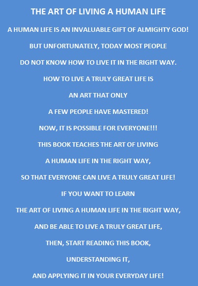 THE ART OF LIVING A HUMAN LIFE INTRODUCTION